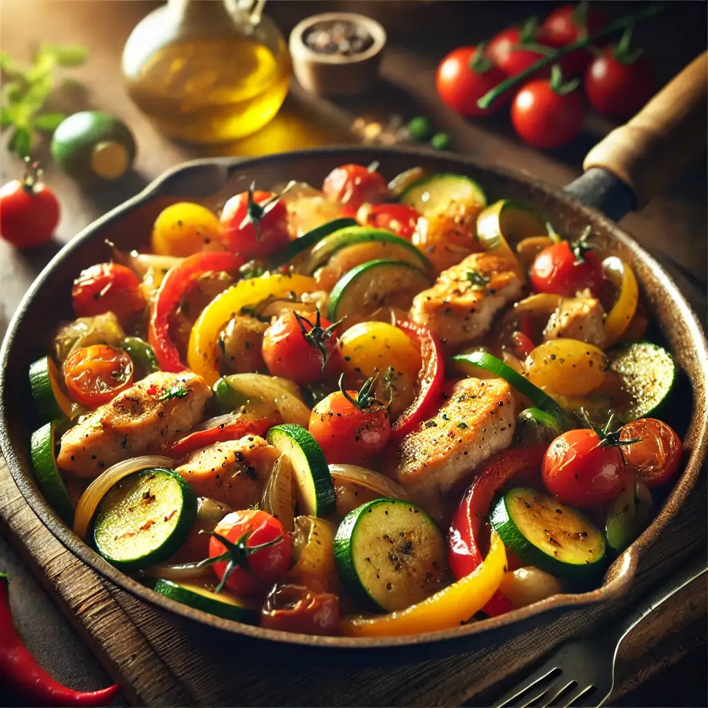 Hähnchen-Gemüse-Pfanne